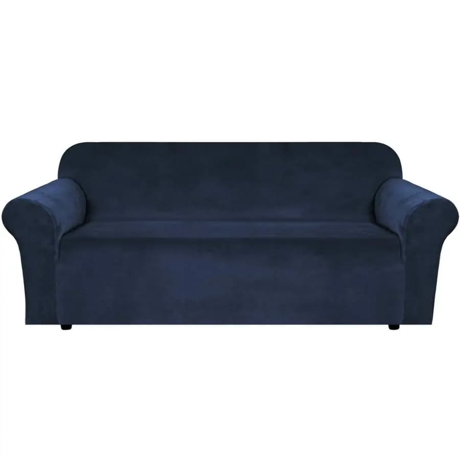 Elastic Velvet Cover for 3 cushions Cover for furniture Soft with non-slip elastic bottom, Cra