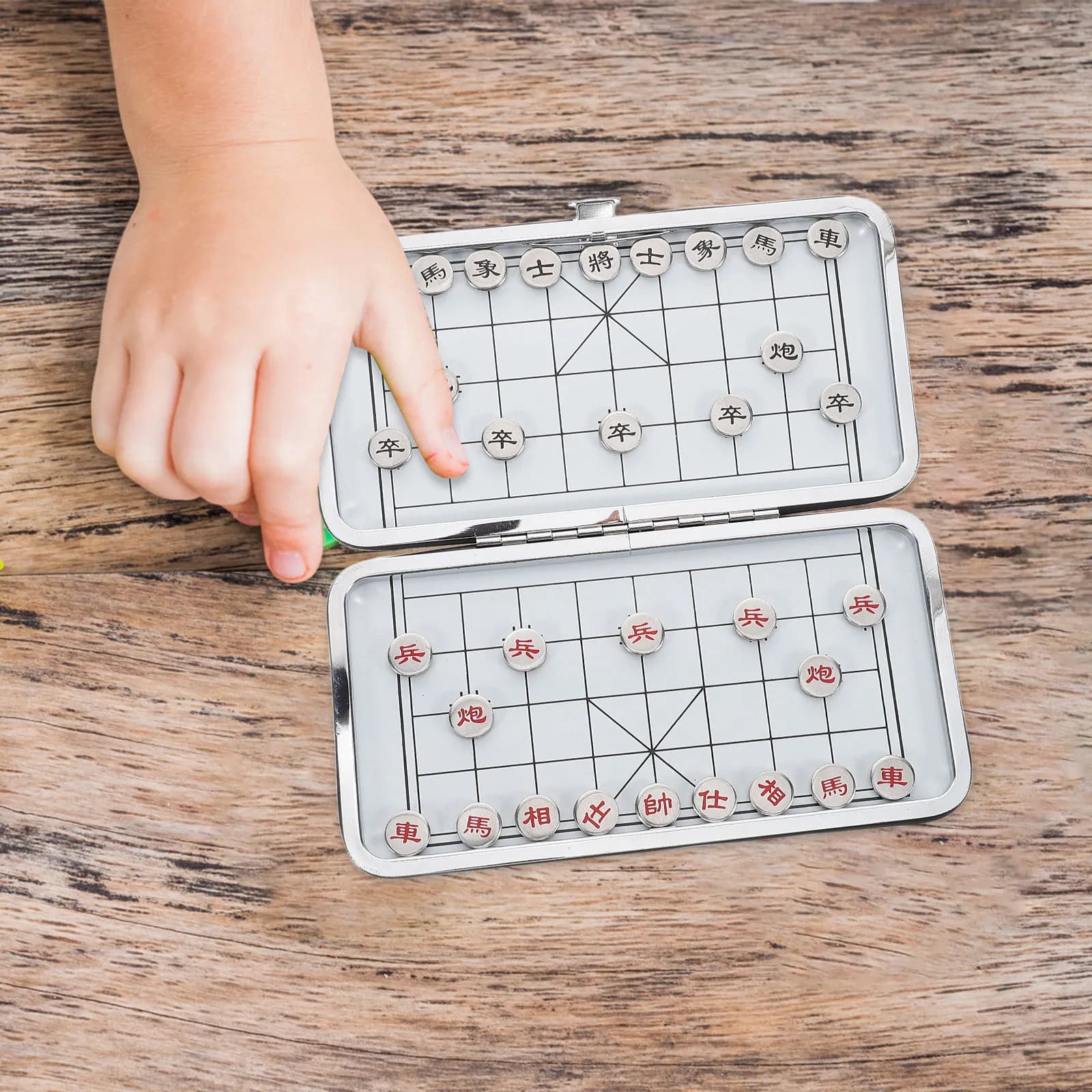 Set di Scacchi Cinesi Magnetici Portatili, 1 Set, Mini Scacchiera Pieghevole Xiangqi per Viaggi, Sviluppo dell'Intelligenza dei Bambini