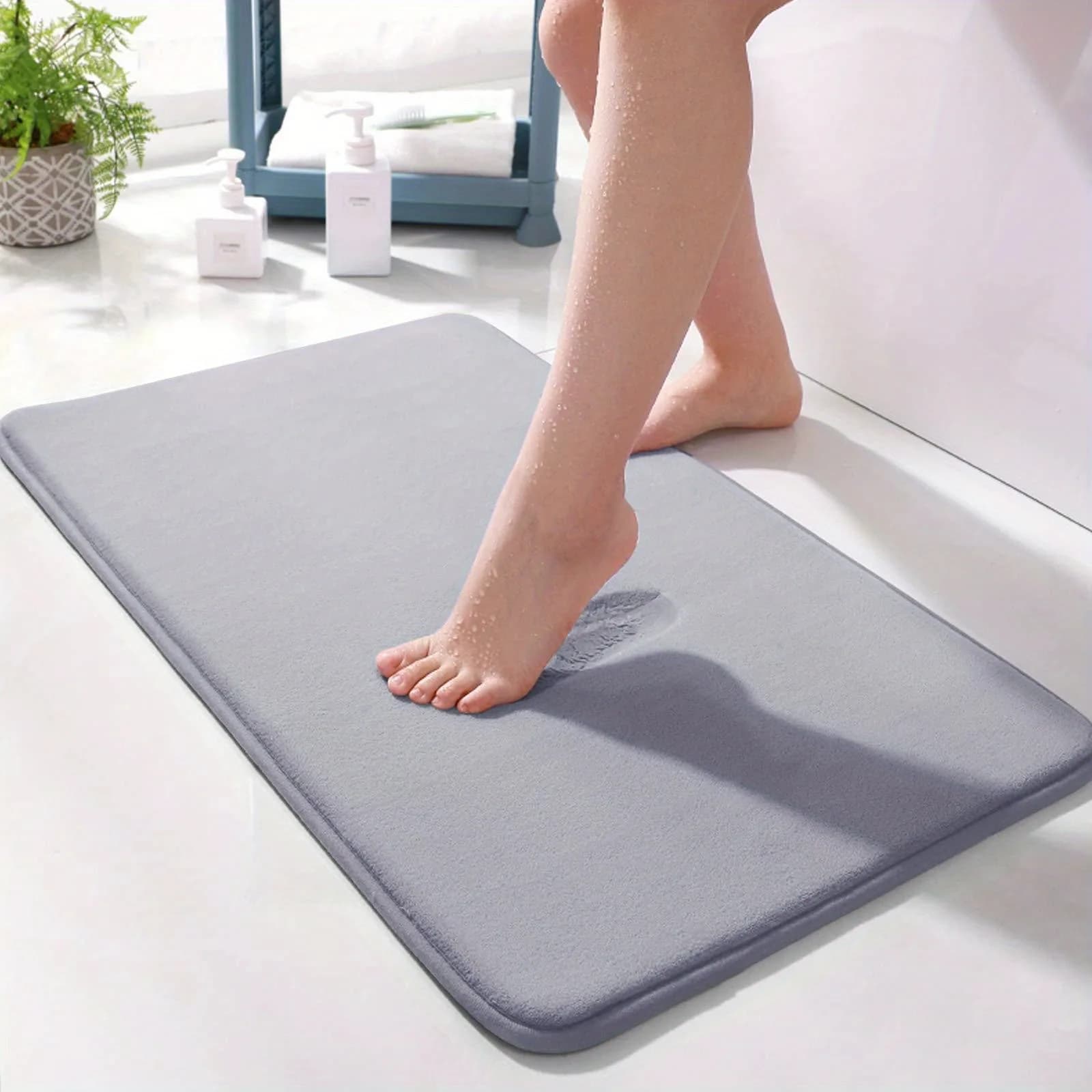 Tappetino da bagno antiscivolo Vasca da bagno Lavabo Tappeto da pavimento laterale Memory Foam Tappetini da doccia super assorbenti Tappeto da bagno morbido Decorazioni per il bagno