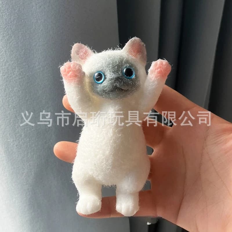 13 CM Ultra Carino Soffice Appiccicoso Realistico Gatto Giocattolo per Alleviare Lo Stress Simulazione Gattino Squishy Peluche Spremere Regalo per I Bambini Adulti