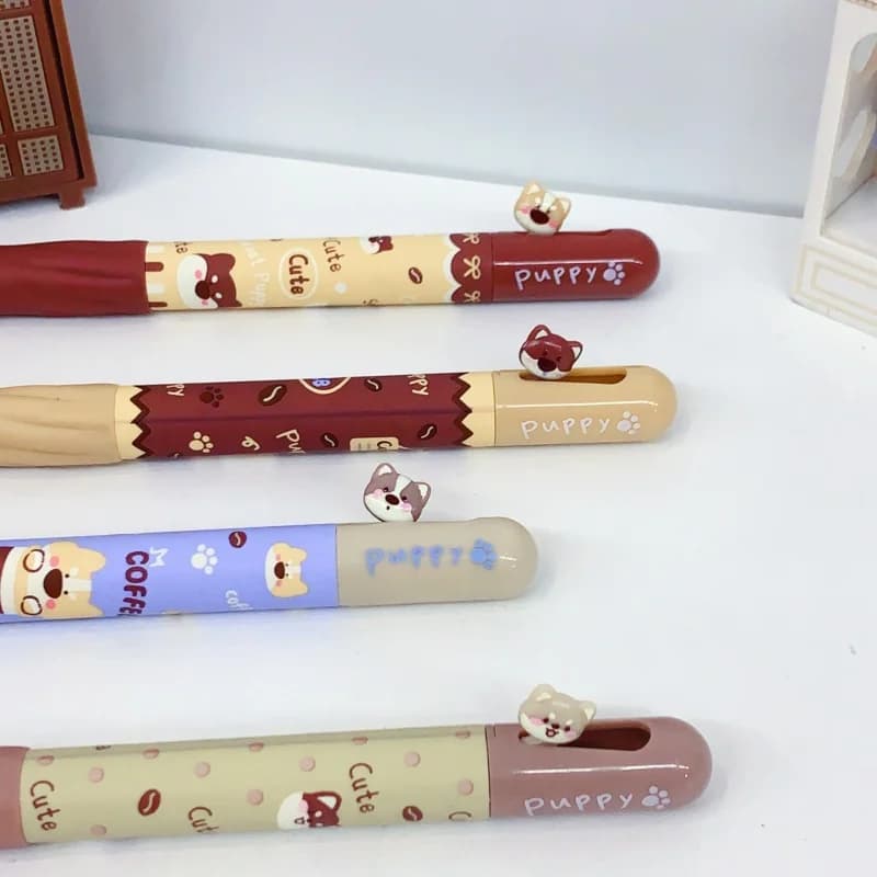 36pcs/lot Kawaii Dog Gel Pen Cute 0.5mm Black Ink Gel Pens For Writing Office School Supply