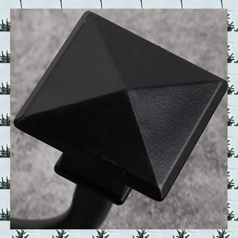 ABLG Set di 4 fermagli per tende decorative quadrate in metallo, fermacravatte per tendaggi per finestre montate a parete per camera da letto, nero