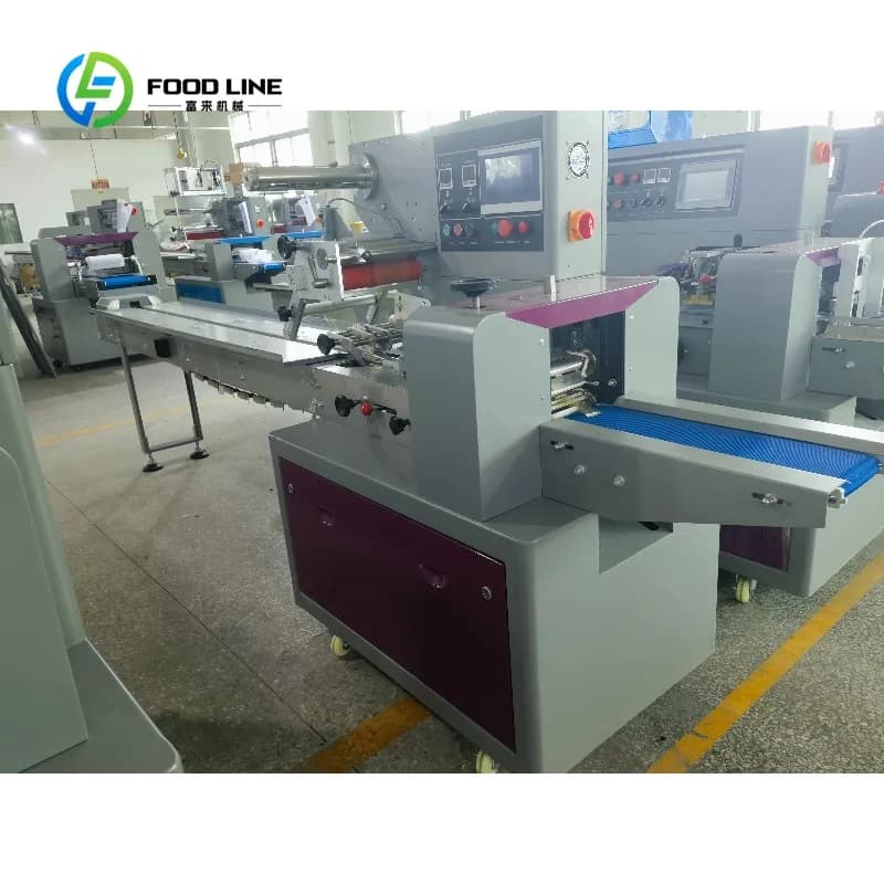 Customized Oats Cereal Protein Energy Bar Wrapping Machine Chocolate Bar Ice Candy Gummy Horizontal Packaging Machine