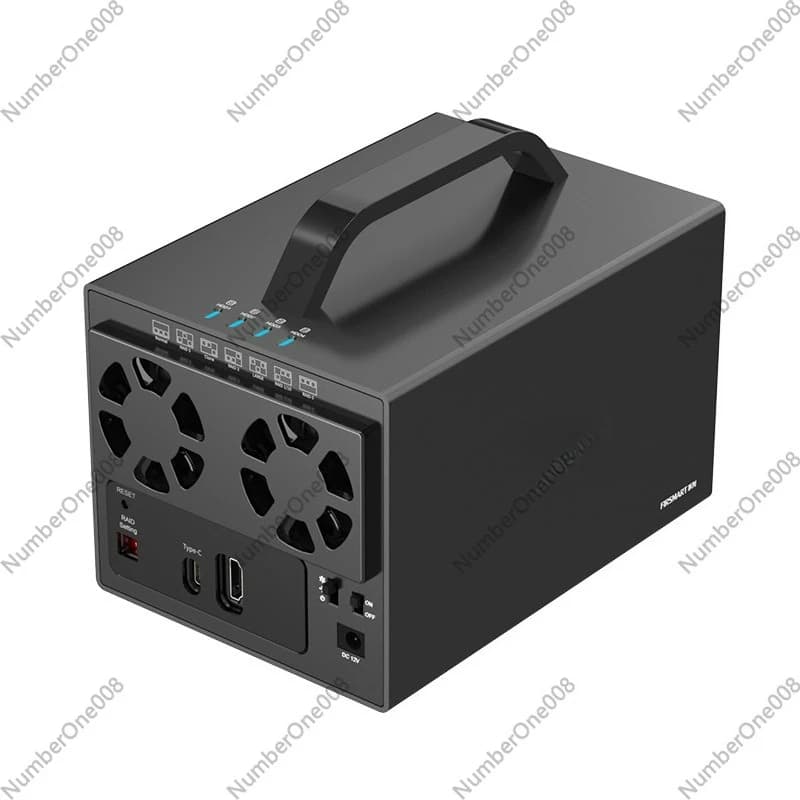 MAIWO Box Esterno per 4 Dischi Rigidi, Enclosure USB 3.0 SATA da 3.5" per HDD/SSD con Uscita Video HDMI 4K