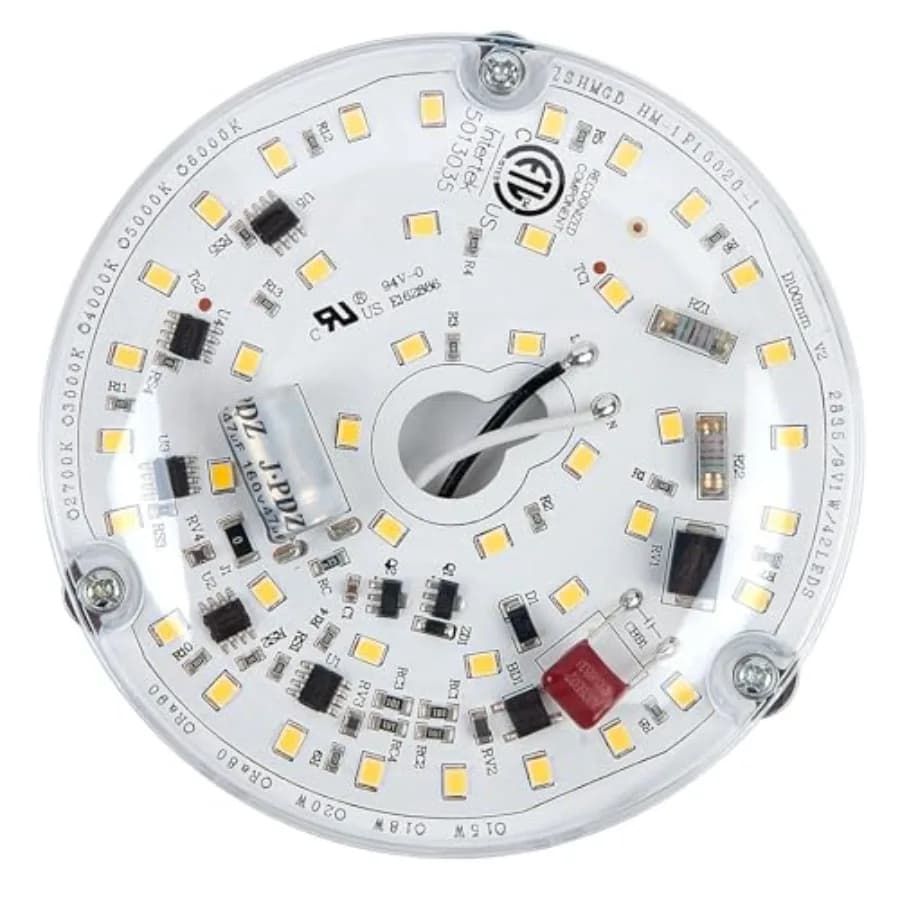 BeVisible N Glow ETL Listed 1 Pack 3.93'' Retrofit Light Kit for Ceiling Flush Ceiling Fan Light Replacement Panel PCB 18W 3000
