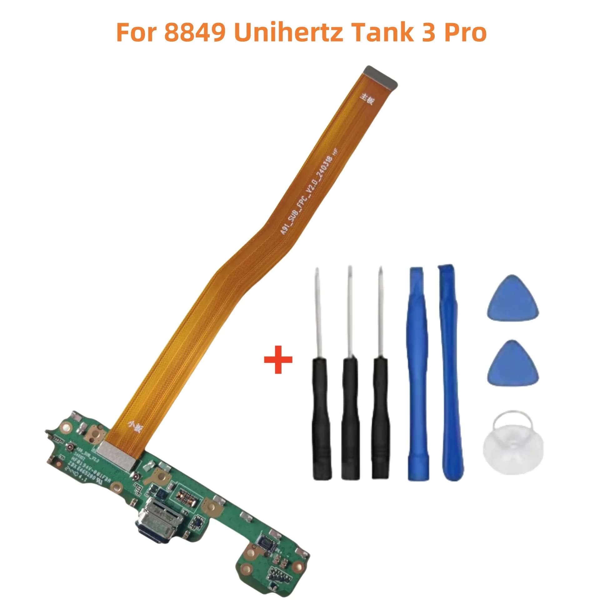 Per 8849 Unihertz Tank 3 Pro Cellulare Nuovo Originale Scheda USB Spina Dock di Ricarica Con Principale FPC Connettore Accessori di Riparazione