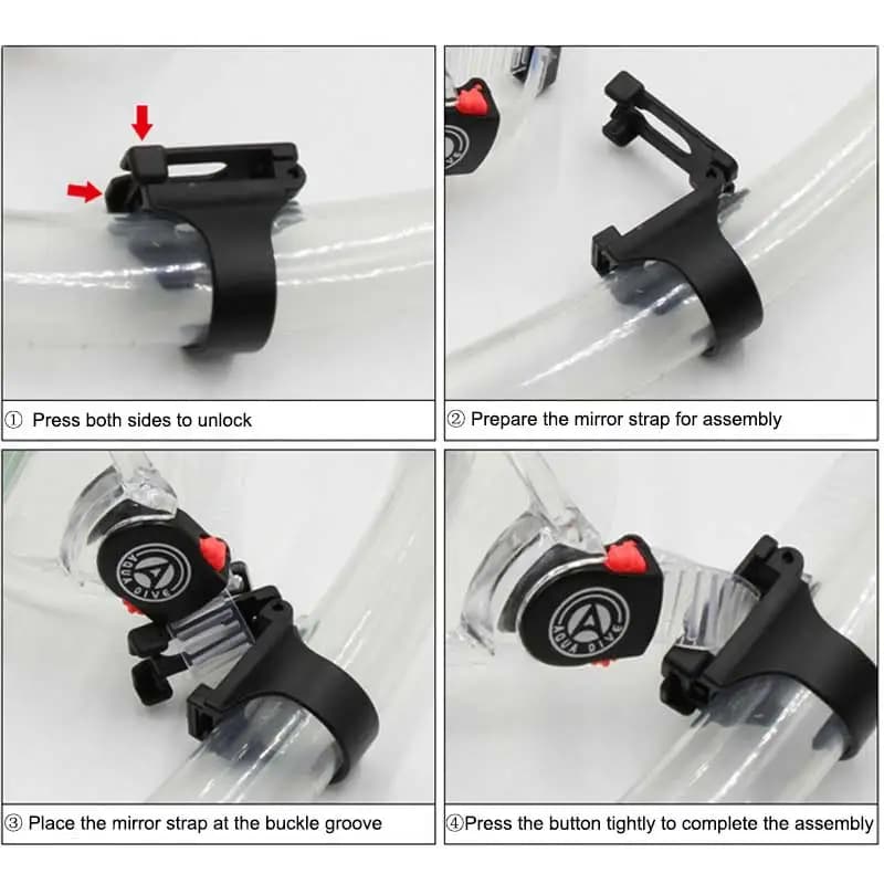 Fibbia Universale in Silicone Morbido per Snorkel, Fibbia per Tubo Occhialini Subacquei, Accessori per Sport Subacquei