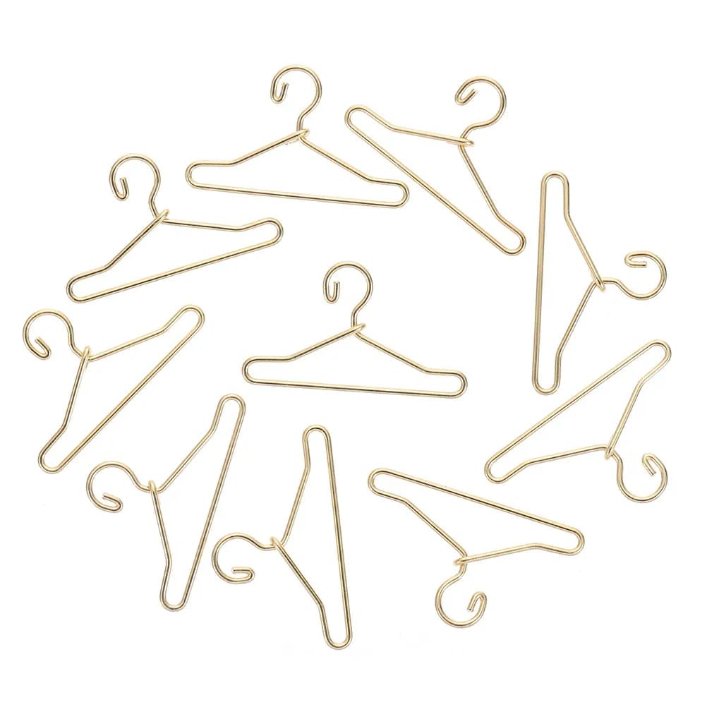 40Pcs Miniature Clothes Hanger for Dollhouse Miniatures Tiny Closet Organizer Micro Scale Display Rack for Miniature Scene