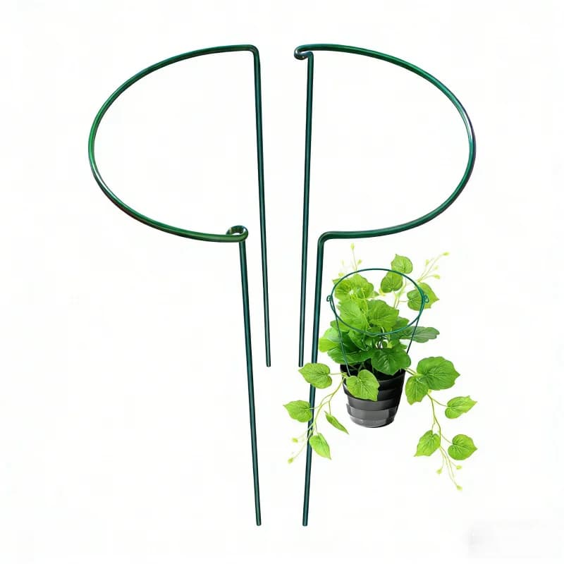 6 Telaio di supporto per piante personali Staffa da giardinaggio in metallo semicircolare Gabbia per peonia per interni Telaio per arrampicata con ravanello verde Pianta in vaso F