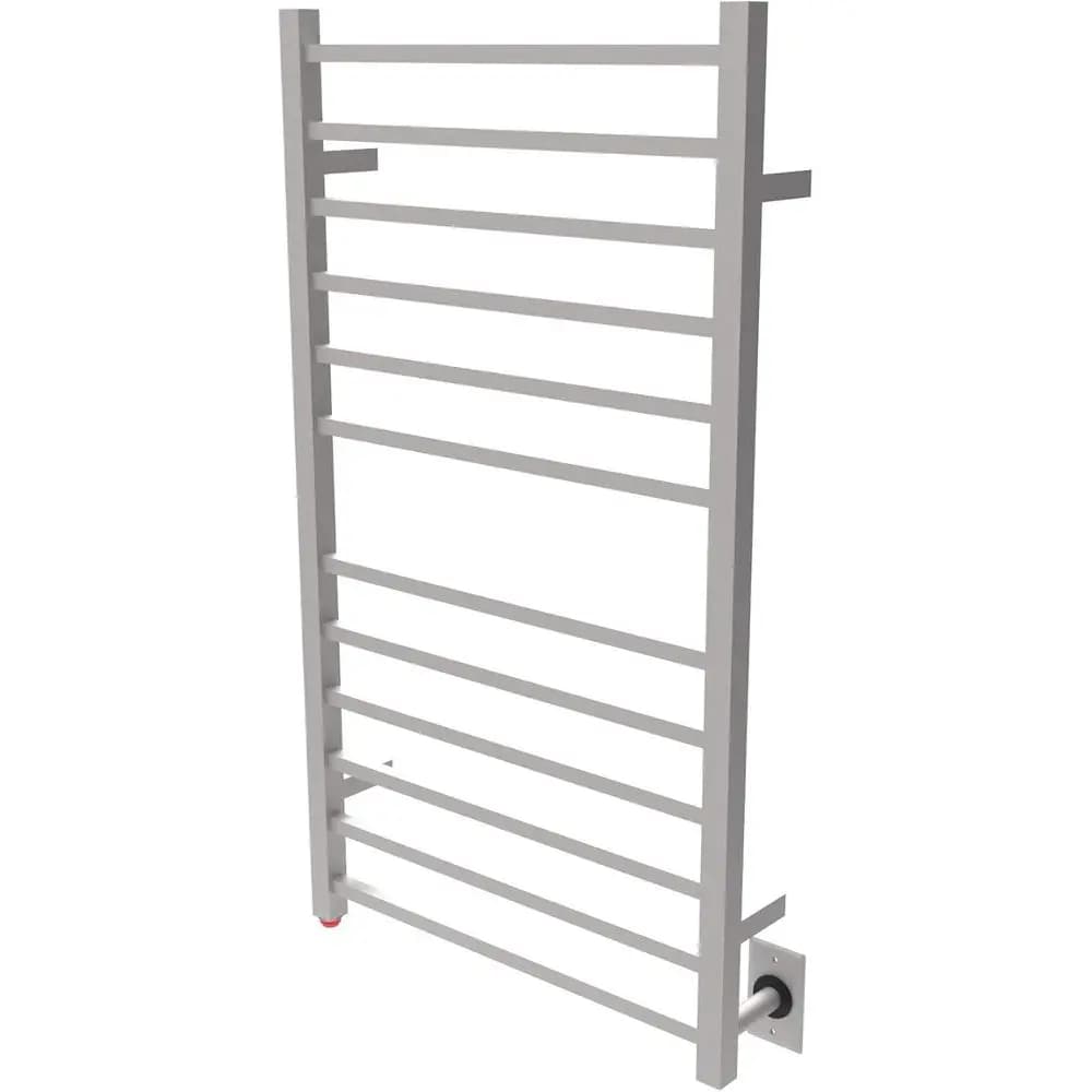 Scaldasalviette Amba RSWHL-B Radiant, grande, quadrato, a 12 barre, con collegamento elettrico, finitura spazzolata