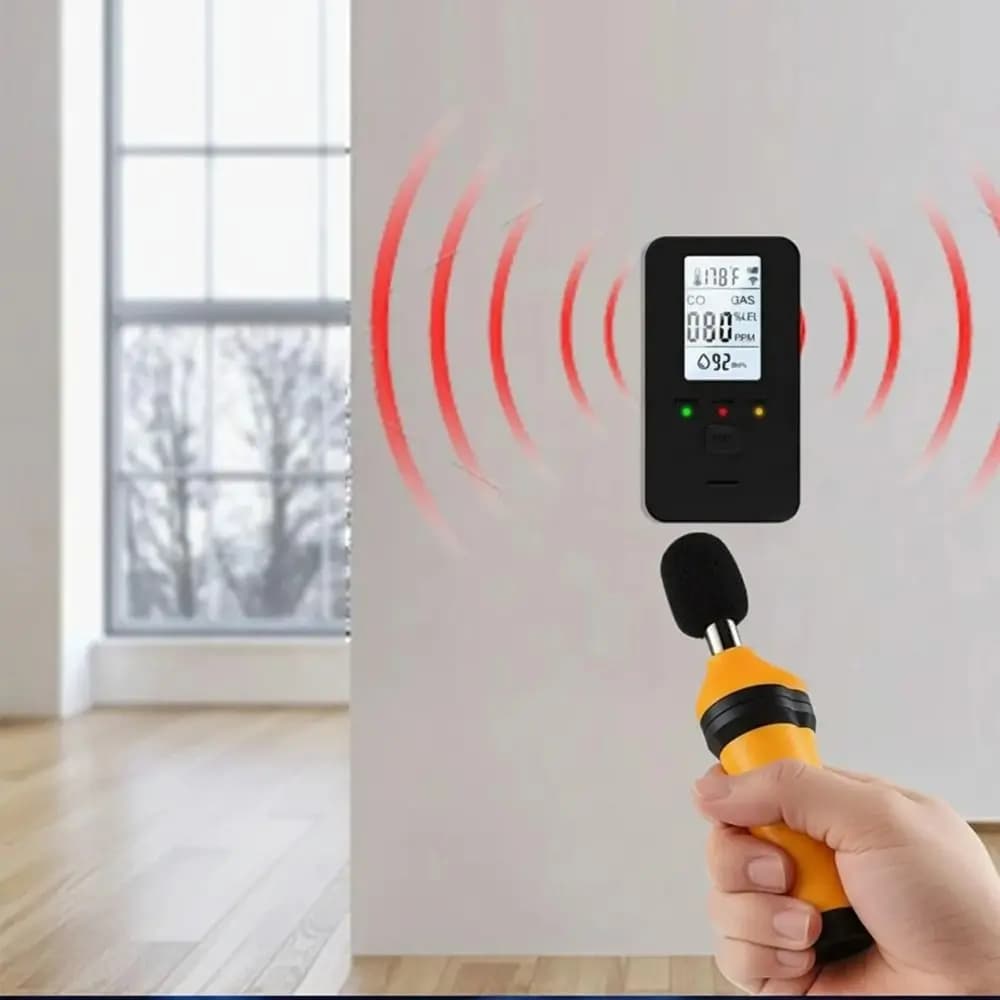 Rilevatore di metano 4-in-1: Dispositivo compatto con segnali visivi, rilevatore di monossido di carbonio, prestazioni stabili, facile utilizzo