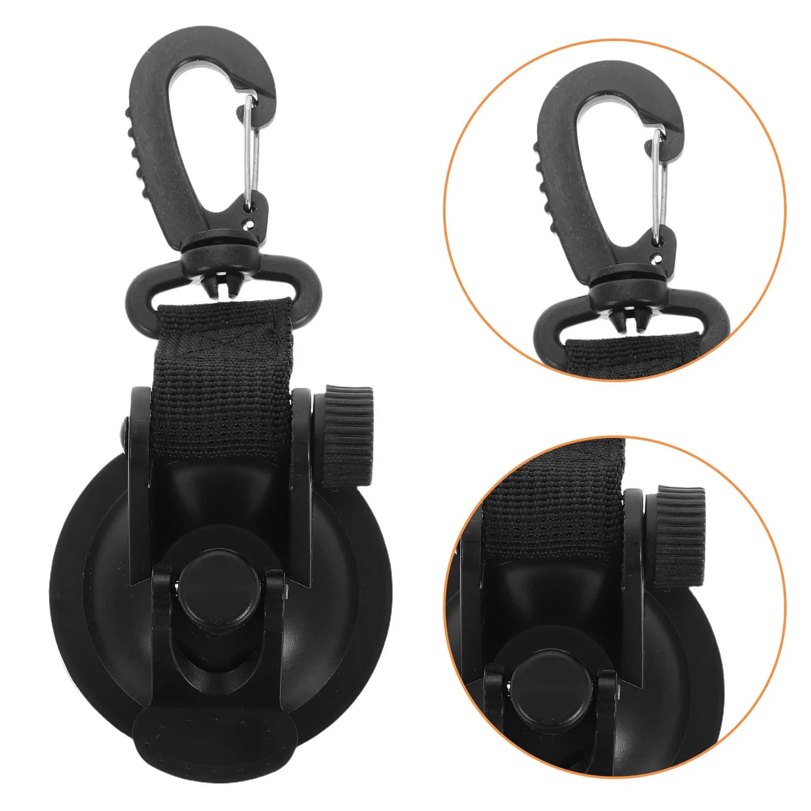 4 Pezzi Ganci a Ventosa Robusti per Finestrini Auto, SUV, Minivan, Tende, Tettoie, Campeggio, Viaggi all'Aperto, Accessori per Tendalini RV, Neri