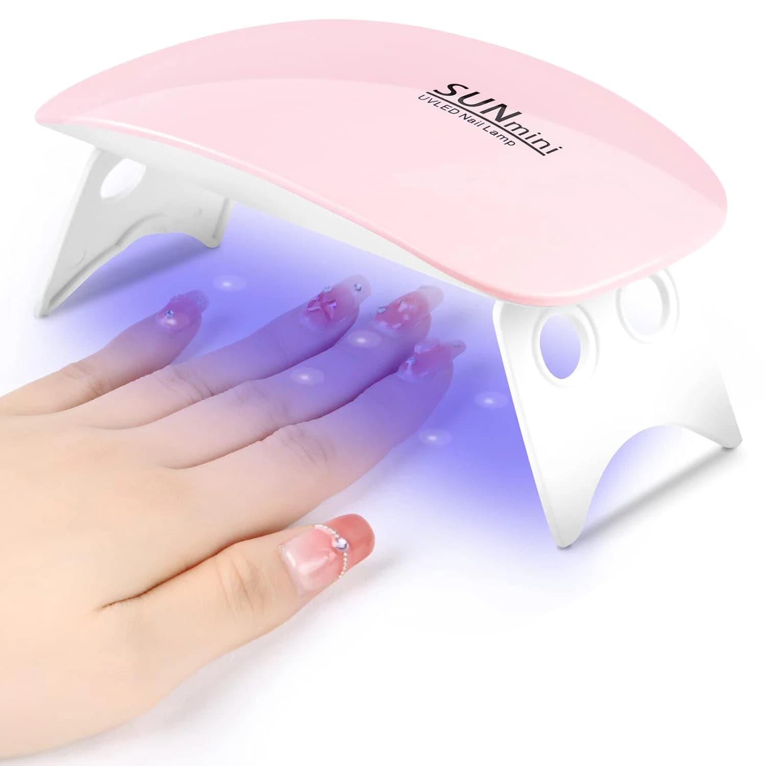 Lampada per Unghie Pieghevole 6W UV LED, Asciugatrice Rapida per Gel, Strumento Professionale per Manicure