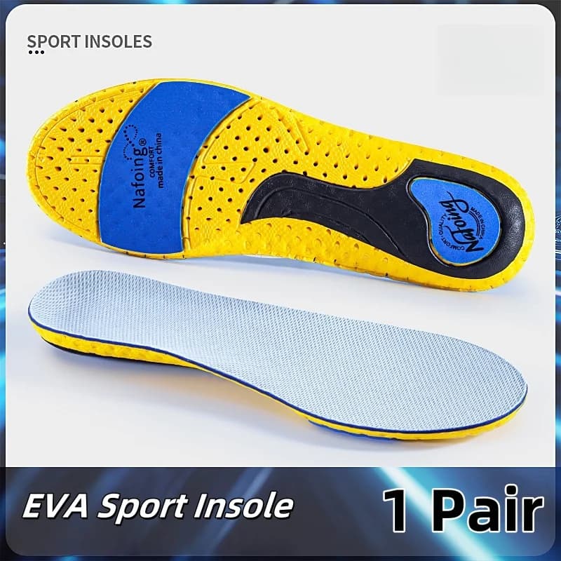 1 pair of sports shoes in EVA grey soles racing insole for feet baskets for shock absorption soles for shoes support for arch inserts orthopedic