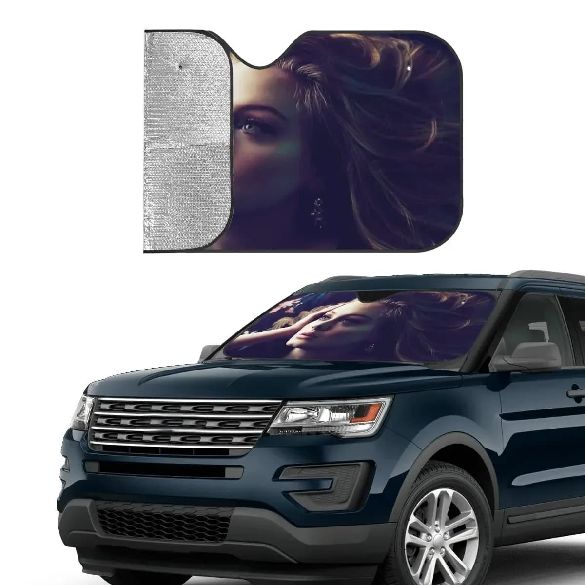 Pop Adele Cantante inglese Parasole Parabrezza Poliestere Parabrezza anteriore per auto 70x130 cm Tenda per protezione solare per auto