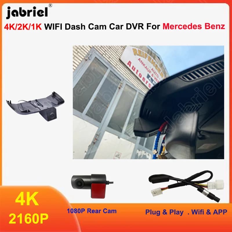 Dash Cam DVR per Auto UHD 4K 2160P con Wifi per Mercedes Benz Classe V w447 v200d v220d v250 v250d v300d EQV METRIS Marco Polo 2014-2021