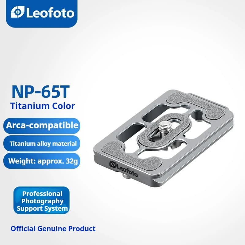 Leofoto NP-65T Standard reduced ark camera with excavated weight Titanium alloy light quick release plate