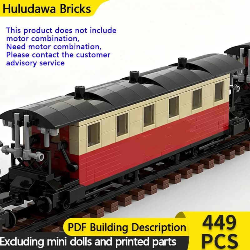 City Car Model MOC Building Bricks Narrrow Gauge Passenger Train Modular Technology Gifts Holiday Assemble Children Toys Suit