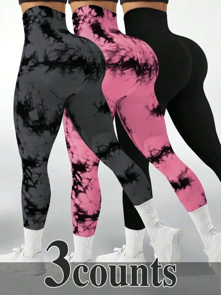 Leggings da Yoga a Vita Alta Senza Cuciture per Donna, Controllo Pancia, Traspiranti, per Allenamento