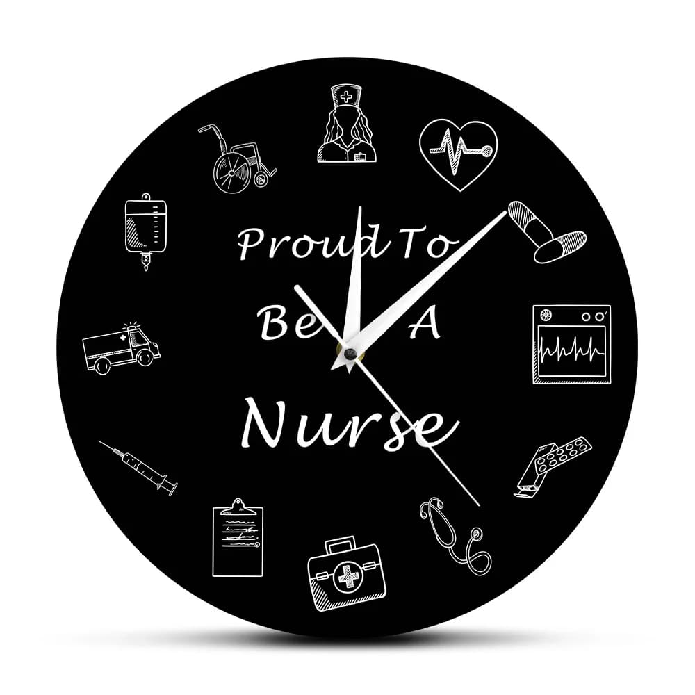 Wall Clock for Nurse Wall Clock for Healthcare Medical Office Medical Office Medical Office Decorations for Hospital Art Nursing Practical Graduate Gifts