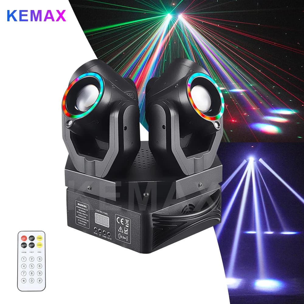 Lyre 150W LED Testa mobile Telecomando DJ Luce per feste RGBW DMX Fascio Testa mobile Illuminazione da palco da discoteca per il compleanno del club domestico
