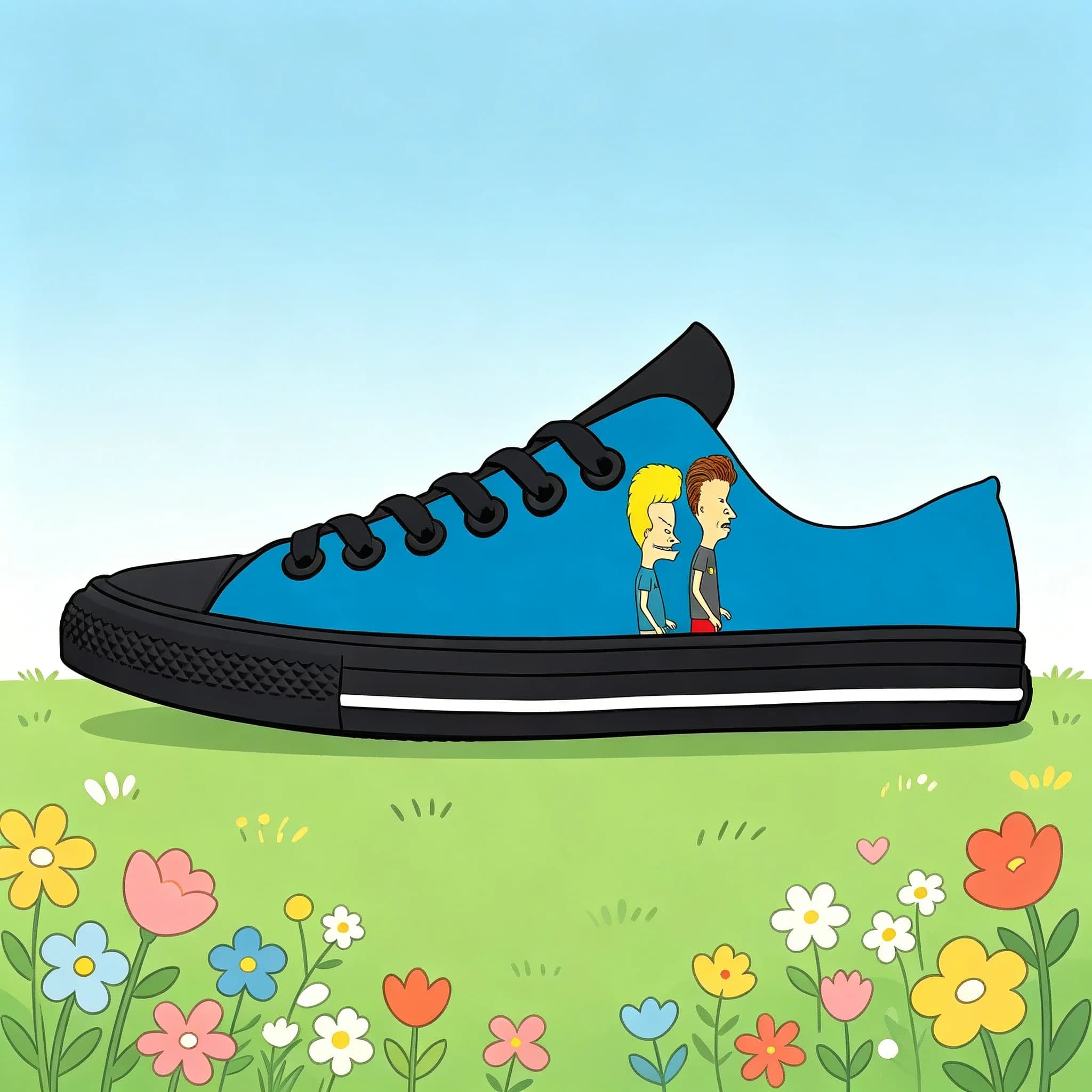 Beavis Icon Character Print Low Top Canvas Shoes Unisex Soft Sole Non-Slip Casual Custom Footwear