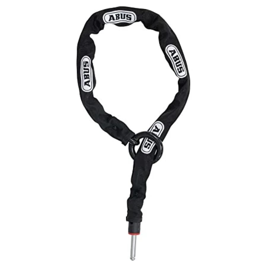 Catena di Sicurezza per Telaio - Adattatore Catena 2.0 6KS - Catena per Sicurezza Secondaria Bici - Spessore 6 mm - Lunghezza 100 cm - Nera