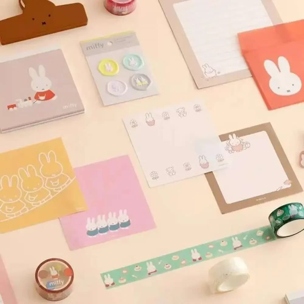 Miffy Rabbit Sticky Note Cute Anime Student Kawaii Desktop Multi Style Semplice Convenienza Adesivo Ragazza giapponese Memo Regalo