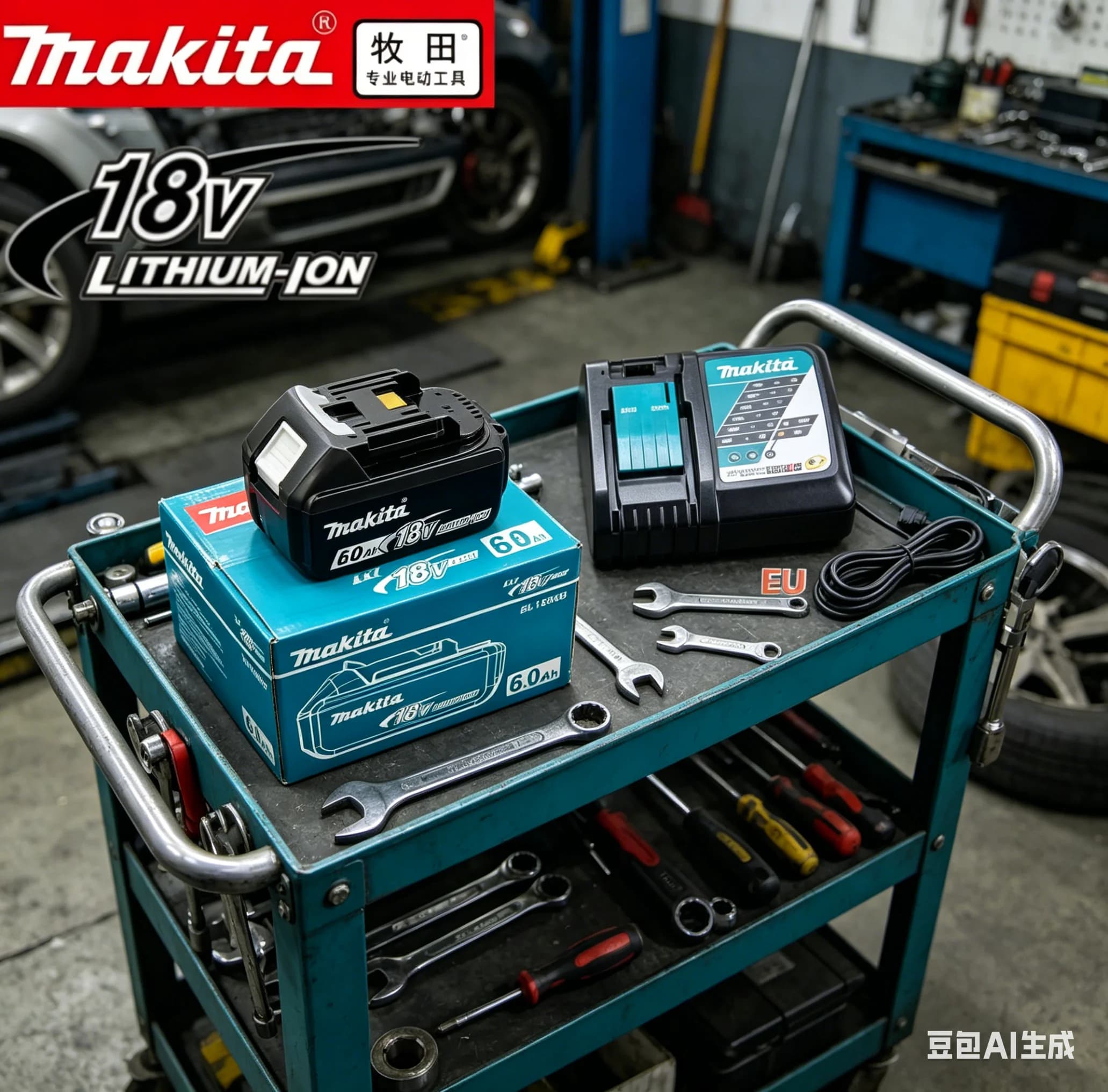 Original battery Makita, 18V, 6.0Ah, rechargeable lithium battery, battery replacement for Makita 18V BL1830, BL1850