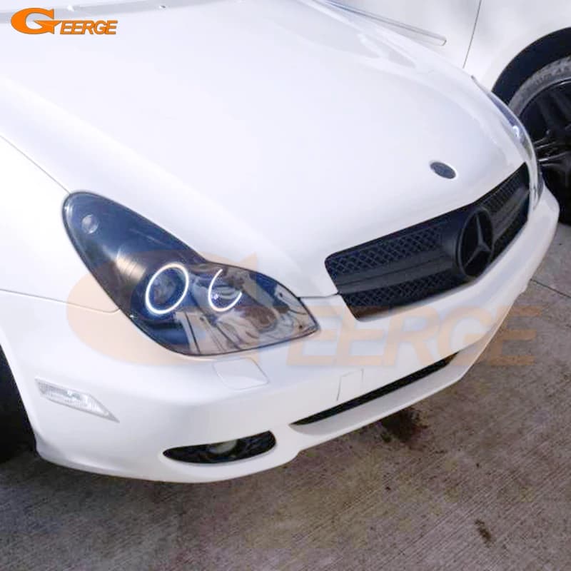 Excellent COB Ultra Bright Led Angel Eyes Kit Halo Rings Daylight For MERCEDES BENZ CLS W219 C219 2004-2010