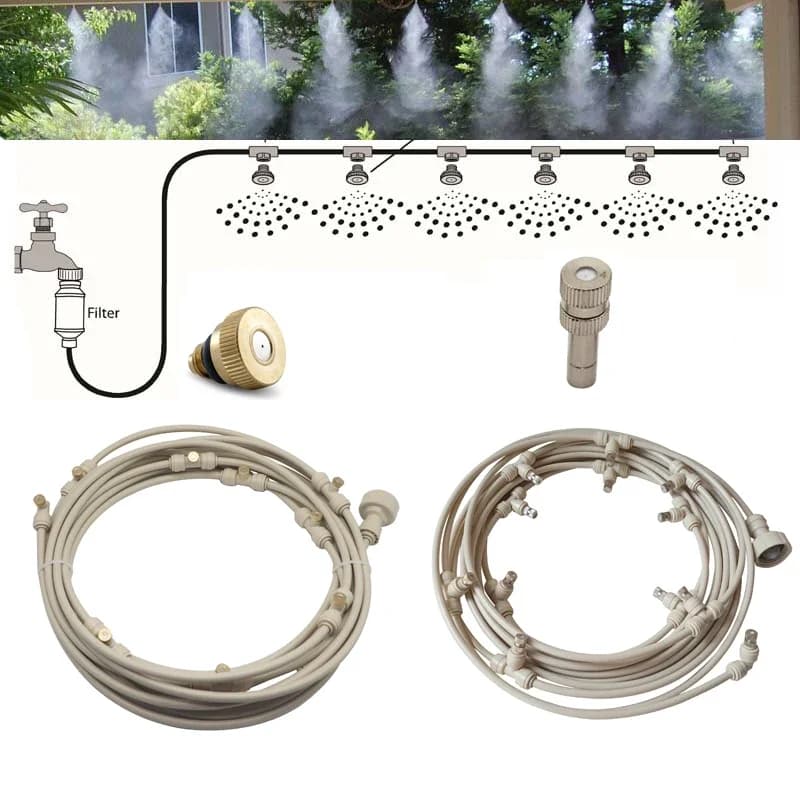 Sistema di nebulizzazione ad acqua per raffreddamento, sistema di nebulizzazione per giardini e serre, sistema di nebulizzazione esterno per la depolverazione e l'umidificazione