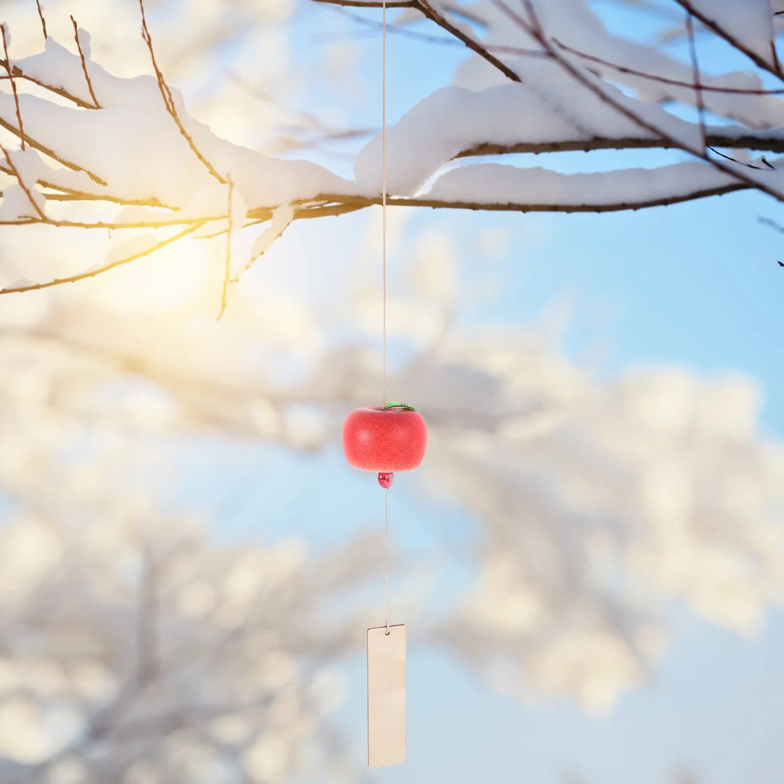 Shaped Ceramic Wind Chime Unique Charming Hanging Ornament for Living Room Bedroom Window Garden Patio Outdoor Indoor Home