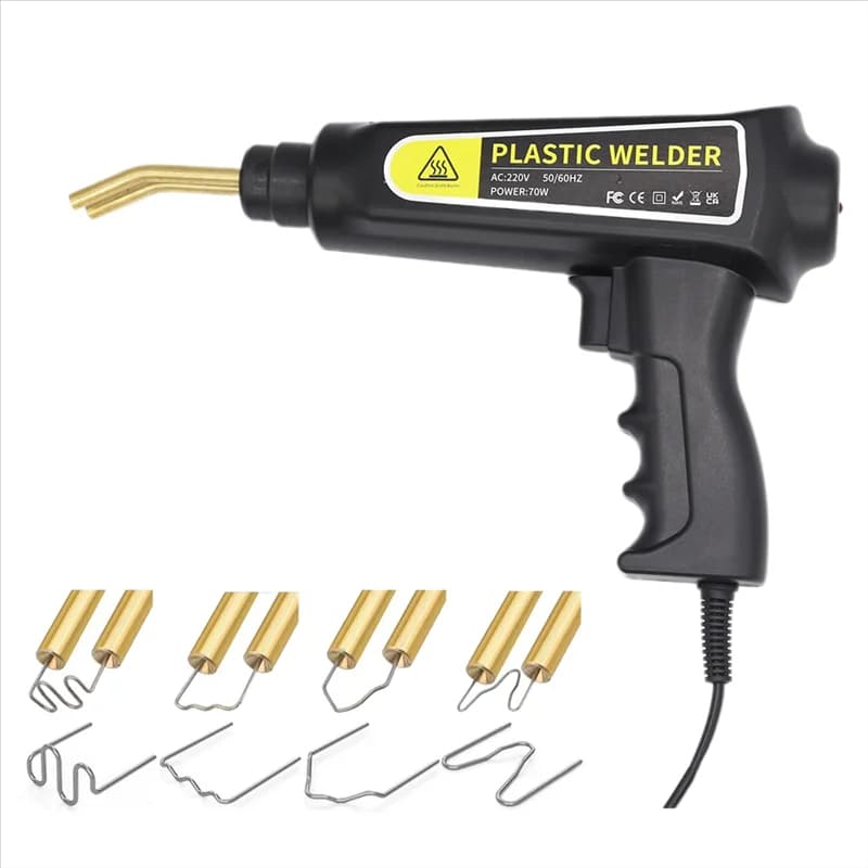 Spina più europea, kit saldatore in plastica da 1200 pezzi per la riparazione del paraurti Kit di riparazione per saldatura di plastica con cucitrice a caldo con graffette