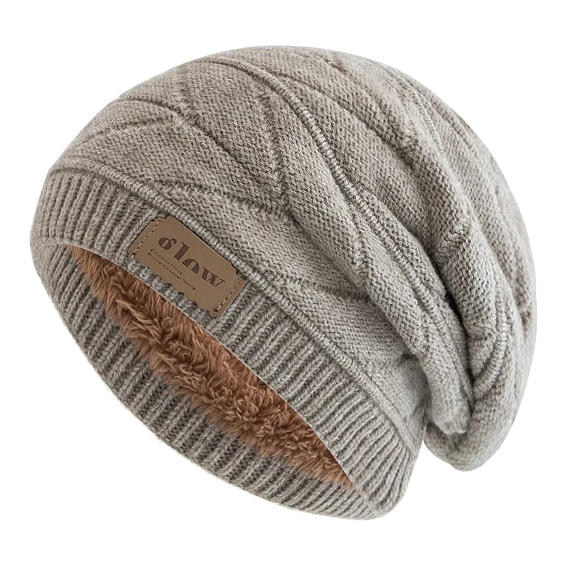 Nuovi cappelli a cuffia unisex per uomo e donna Sport da sci all'aperto Cappello invernale Lettera Etichetta Decor Cappello lavorato a maglia caldo foderato in pelliccia di peluche