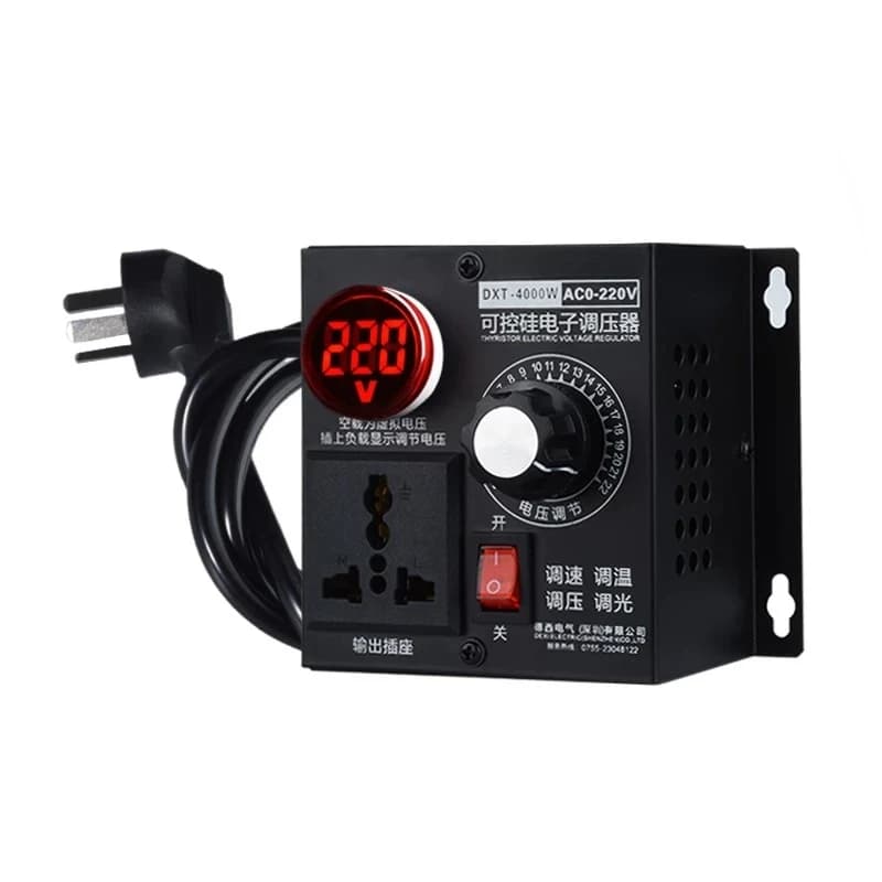 220V AC Angle Grinder Fan Electric Drill Motor 4000W Speed Regulation Pressure Regulation Reducer Furnace Oven Thermostat