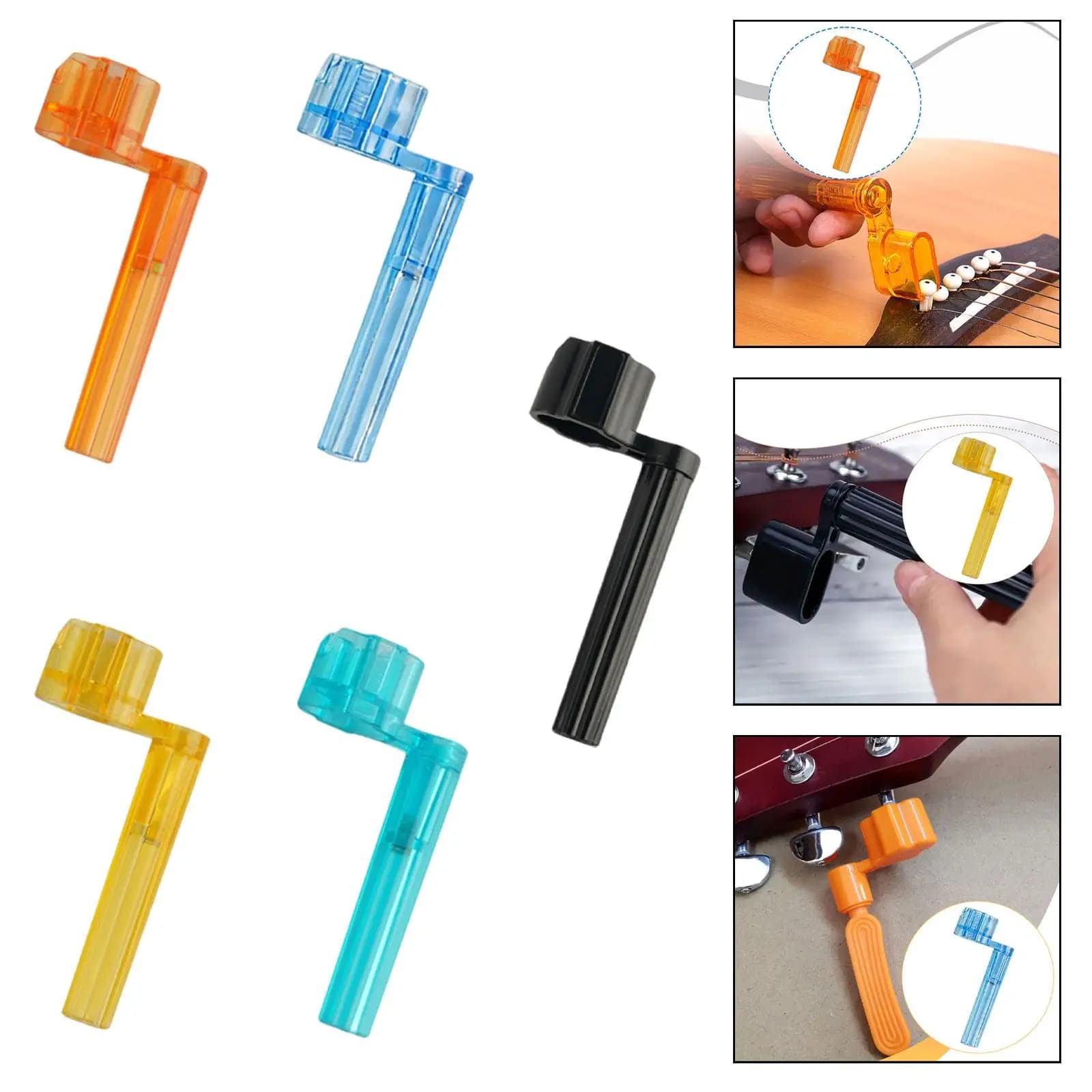 Avvolgitore per corde di chitarra portatile, strumento fai-da-te per la regolazione delle corde di chitarra, basso elettrico, ukulele, mandolino e altri strumenti.