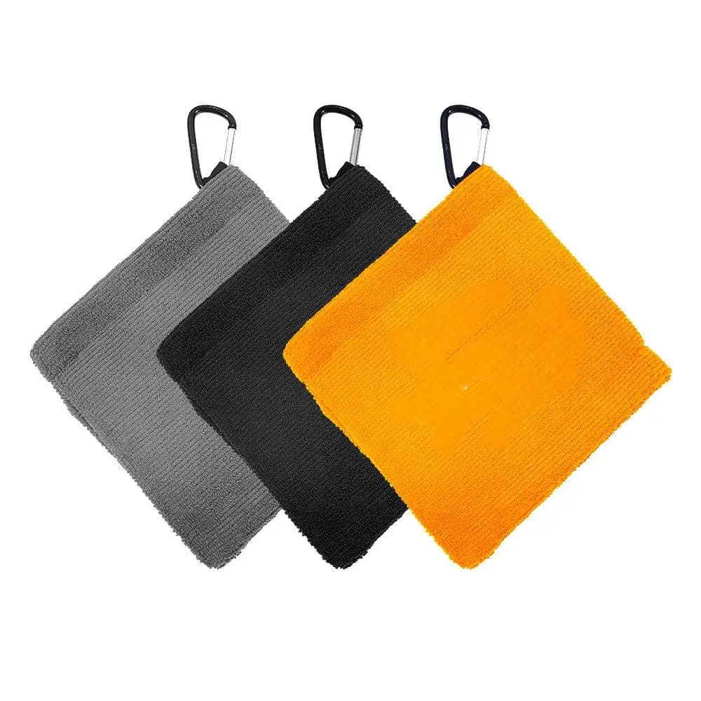 Asciugamano per la pulizia delle palline da golf con clip magnetica Asciugamano in microfibra per la pulizia delle palline 12 * 12 cm