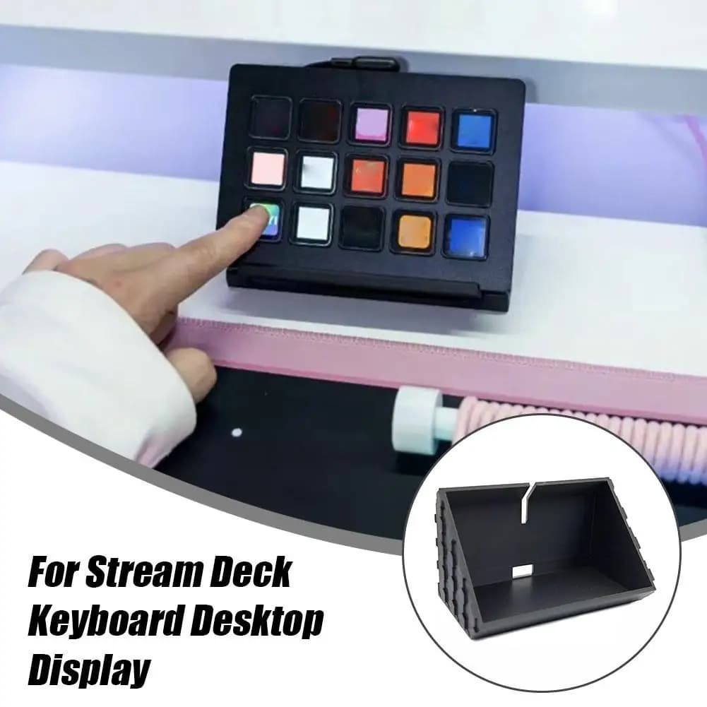Supporto per tastiera Stream Deck Supporto per espositore da tavolo Base per staffa Accessori per stampa 3D con bastone inferiore antiscivolo A5J8
