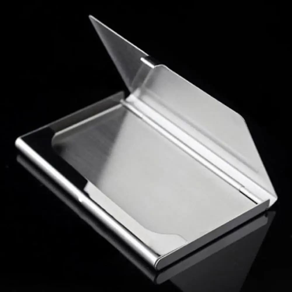 Woman Men Stainless Steel Aluminium Business ID Name Credit Card Holder Case Metal Wallet Office Supplies