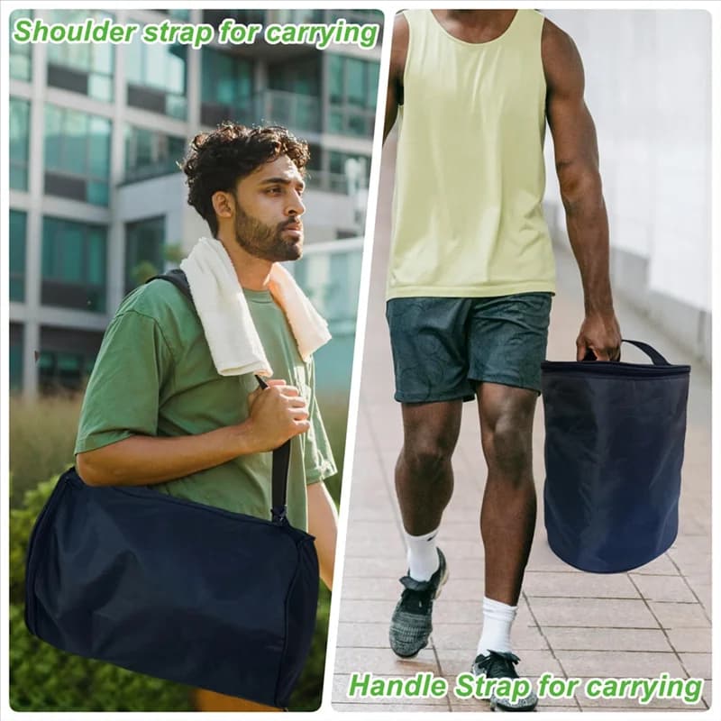 Borsa portaoggetti portatile versatile premium per palline sportive, cestino in rete con tracolla regolabile per tennis, pickleball, ping pong, baseball