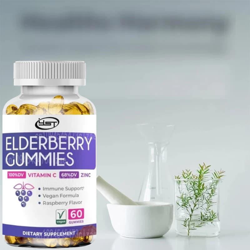 Adult black elder gumella with vitamin C and zinc delicious nutrient supplements for immune support