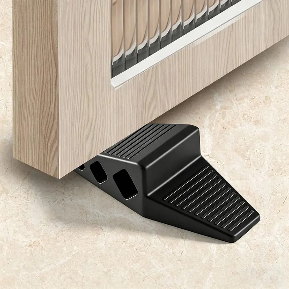 Fermaporta a Cuneo in Silicone Antiscivolo, Antiurto, Riutilizzabile, Design Nascosto per Casa
