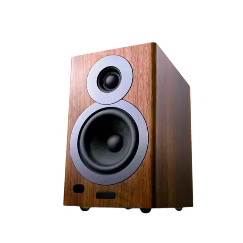AQ-01 SX-4 HiFi bookshelf Speakers - 4 Inch Wooden Powered Monitor with Bluetooth 5.0 & High Output Amplifier for TV/PC/Gaming