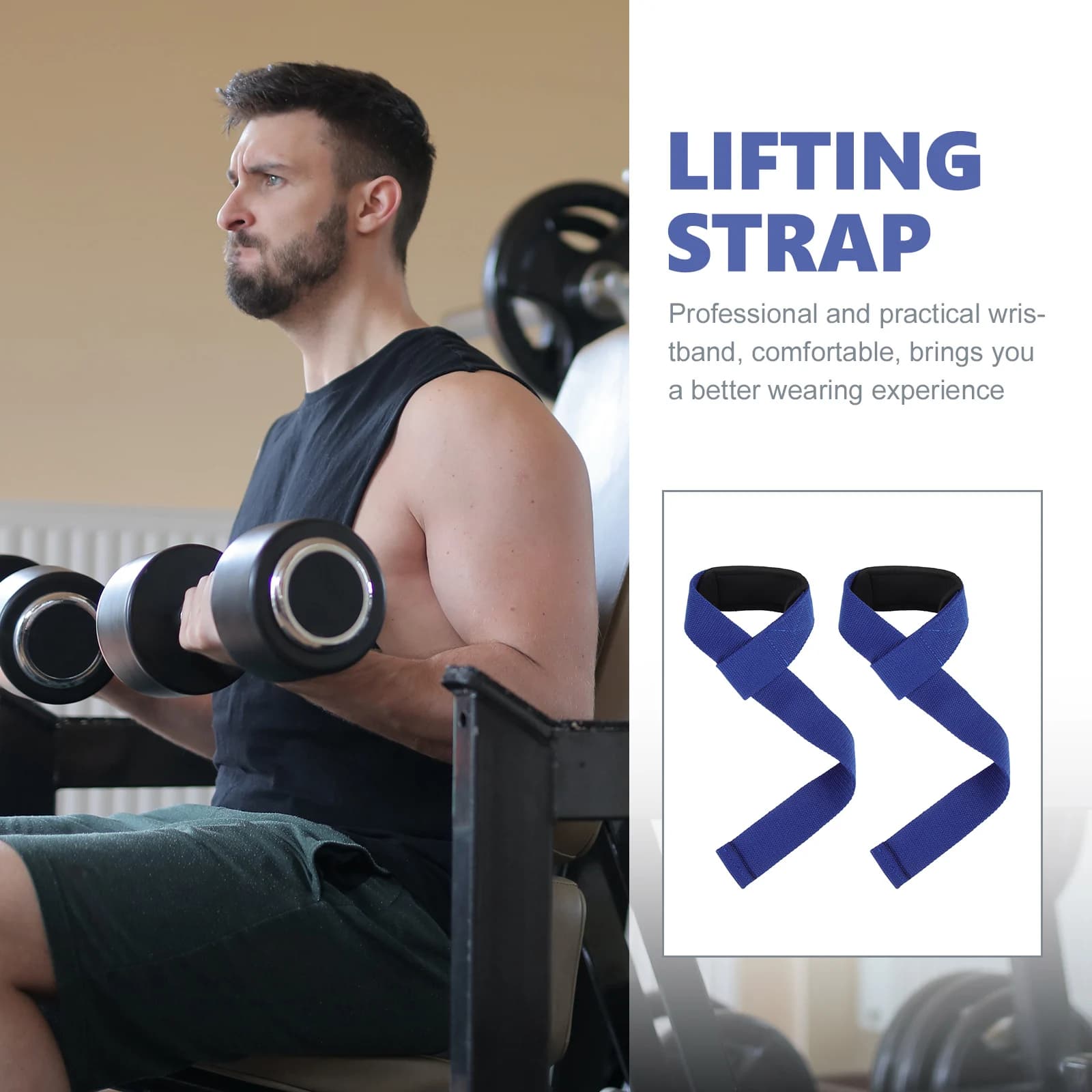 2 pcs fitness non-slip strap gym strap professional gym strap support strap for wear resistant breathable lift training accessories
