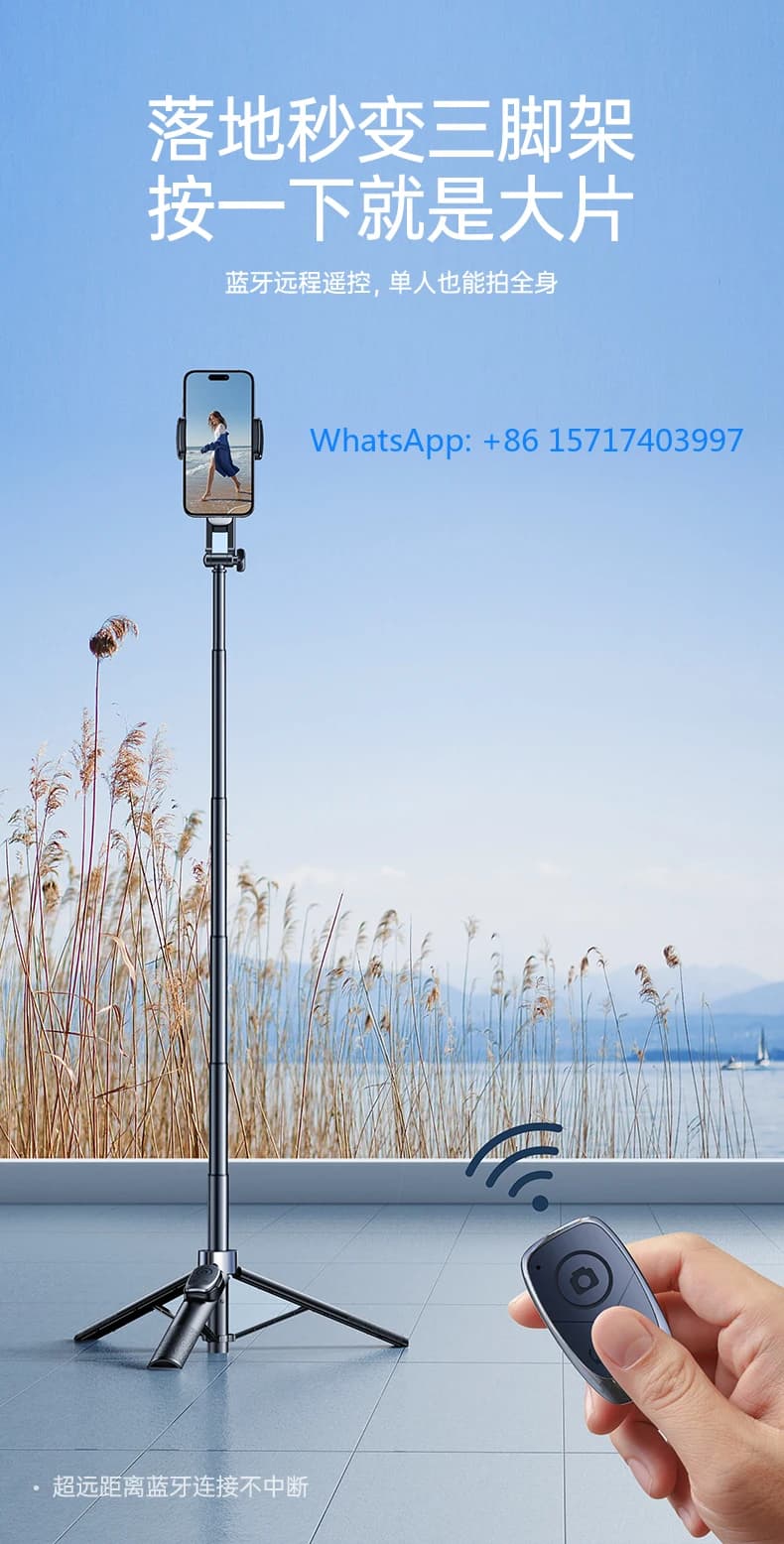 Treppiede da terra per selfie stick per telefono cellulare con rotazione di 360 gradi 2024 nuovo strumento selfie portatile da viaggio universale