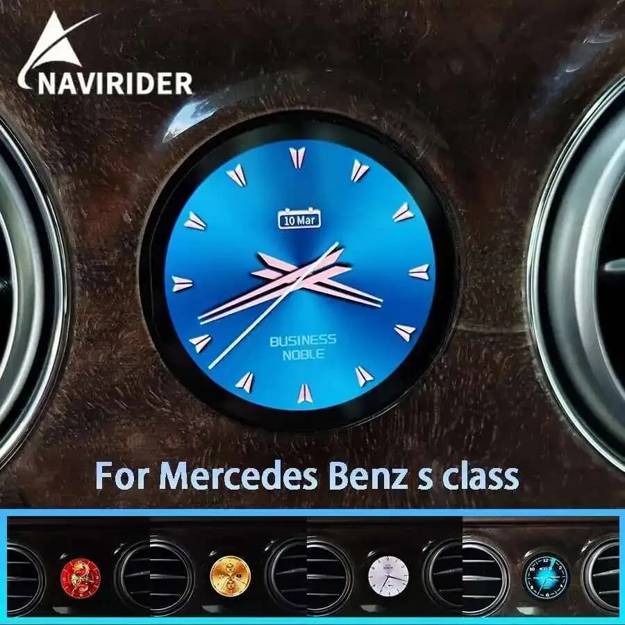 Nuovo aggiornamento LCD cronometro per auto orologio intelligente per Mercedes Benz Classe S Classe E cruscotto interno bussola centrale contatore elettronico