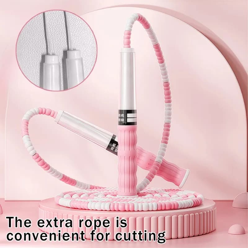 Bamboo Joint Segmented Skipping Rope, Soft Beaded Anti-Slip Fitness Jump Rope, Portable Professional Sports Training Jump Rope