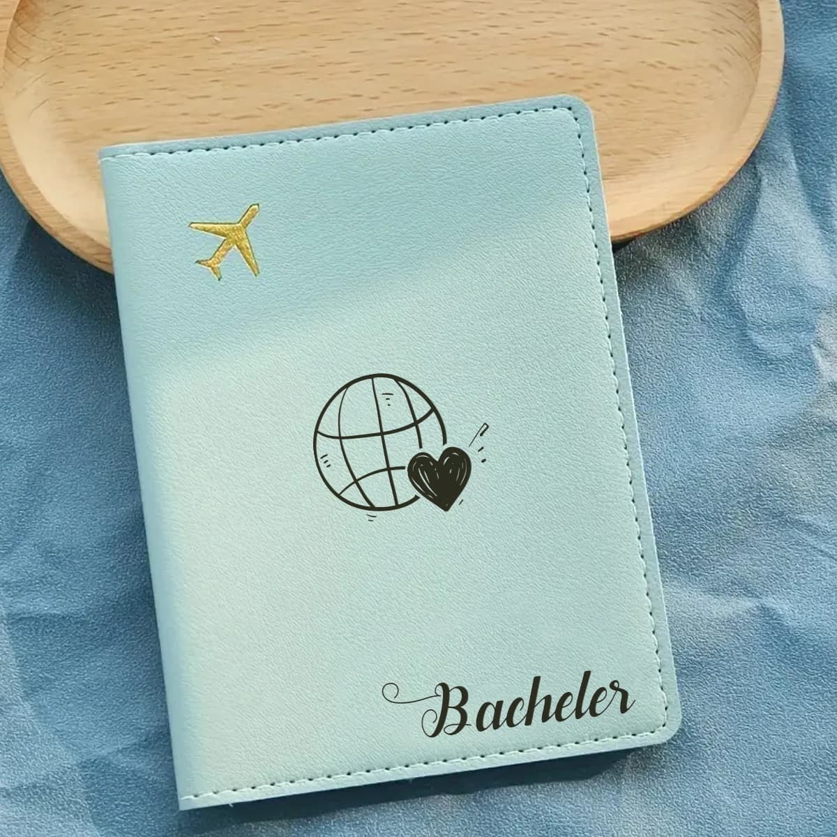 Set Porta Passaporto e Etichetta Bagaglio Personalizzati, Regalo per Damigelle, Porta Passaporto in Pelle Elegante