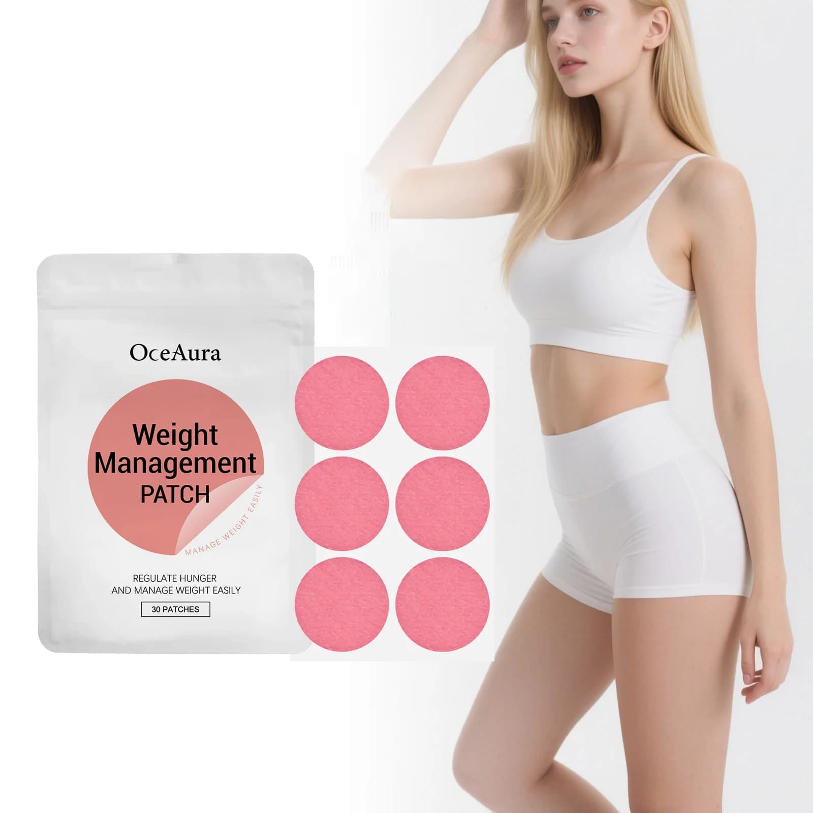 Patch for weight management Body slimming suppresses appetite burning fat Improves stomach Enhacne Metabolism Patch for weight loss