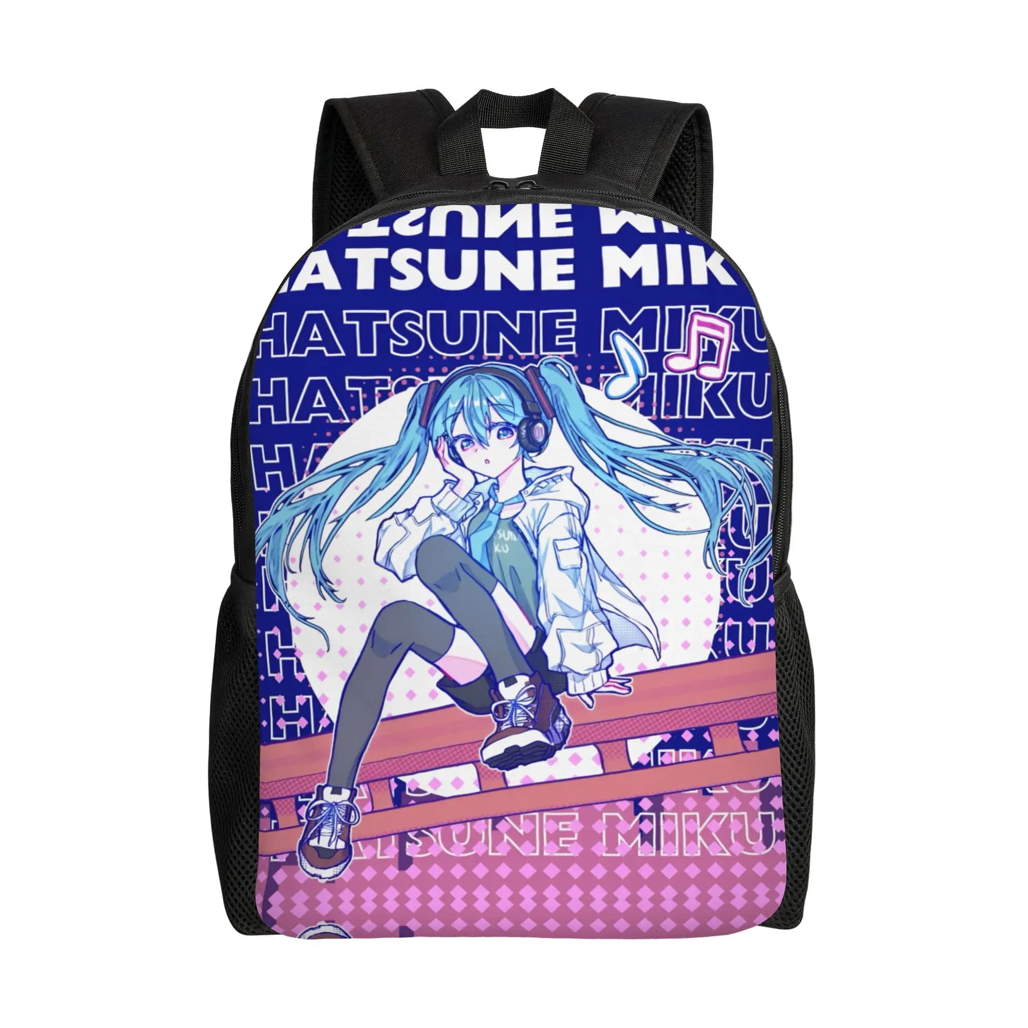 Custom Hatsunes Anime Mikus Backpacks Men Women Casual Bookbag for School College Virtual Singer Bags